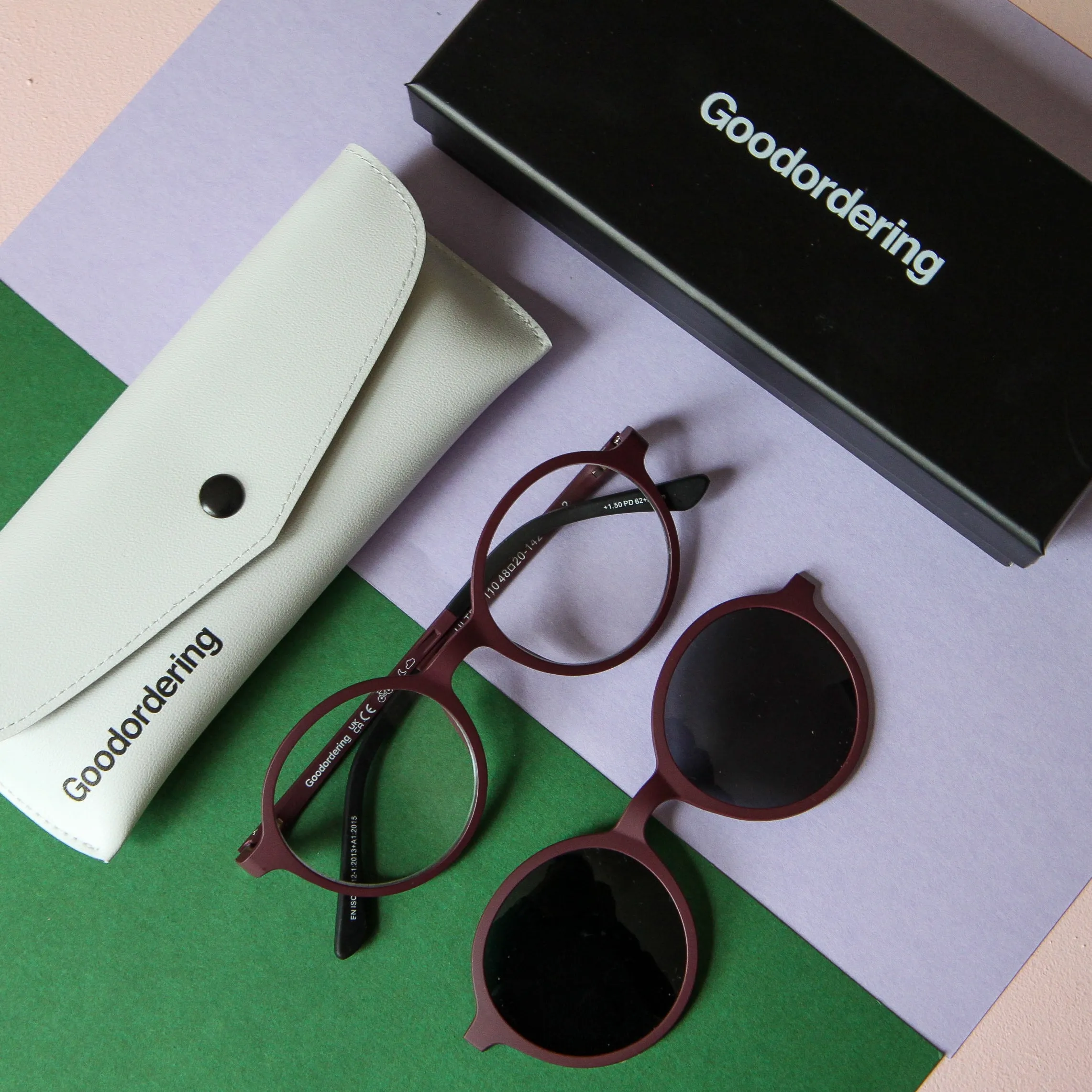 ' 1.5 readers magnetic glasses maroon