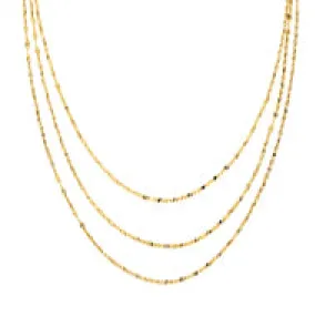 14K 3 Strand Mariner Necklace