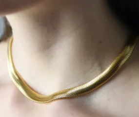 14K-gold-filled cobra necklace - 16"