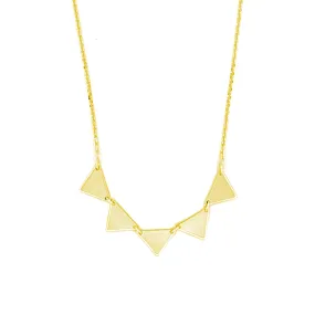 14K Gold Triangle Necklace