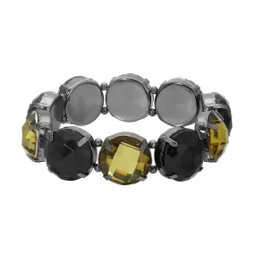 1928 Jewelry Topaz & Black Stone Stretch Bracelet