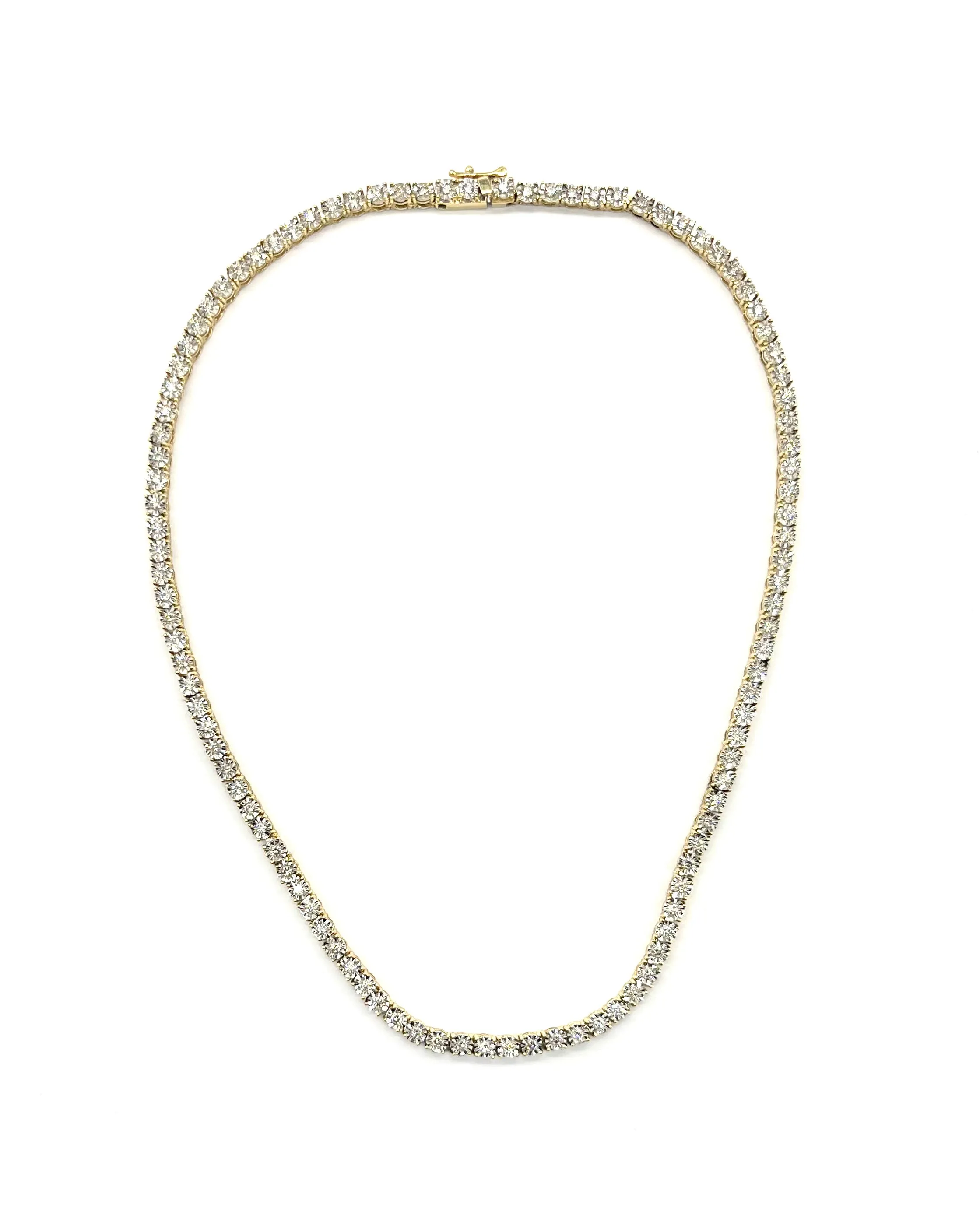 4ctw Natural Diamond Tennis Necklace