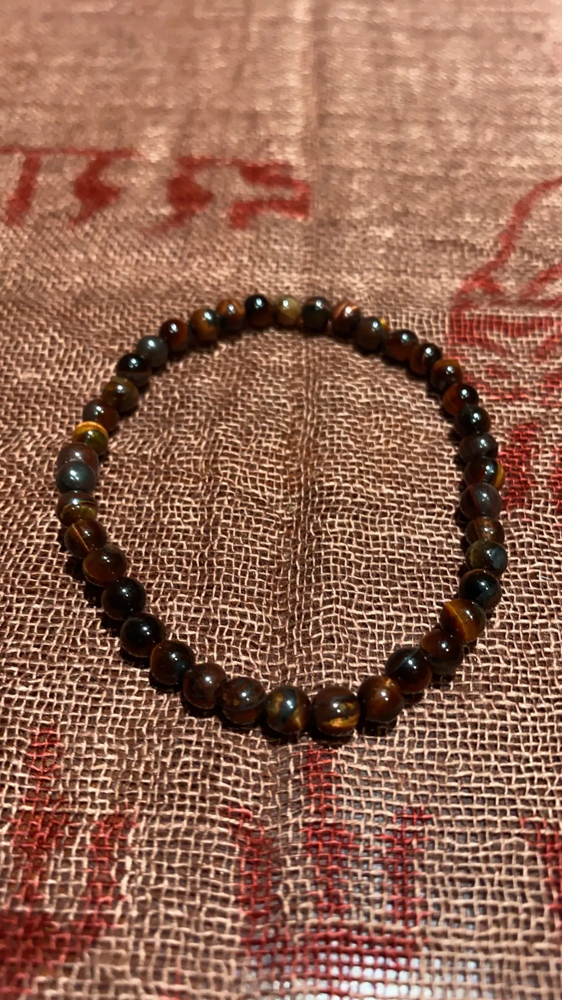 4MM Red Tiger's Eye Bead Bracelet