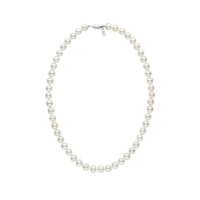 7.5-8.0 mm 16 Inch White Freshadama Freshwater Pearl Necklace