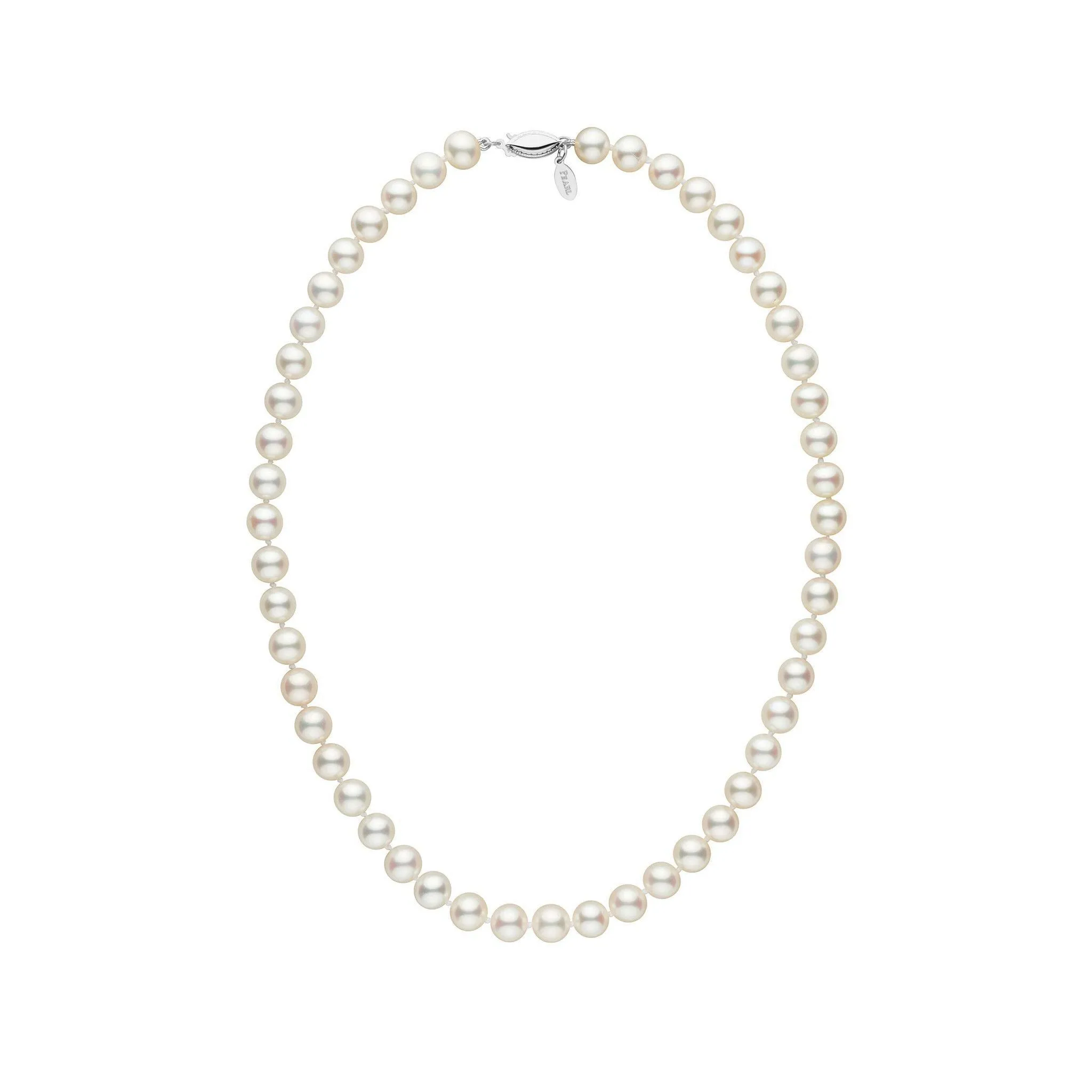 7.5-8.0 mm 16 Inch White Freshadama Freshwater Pearl Necklace