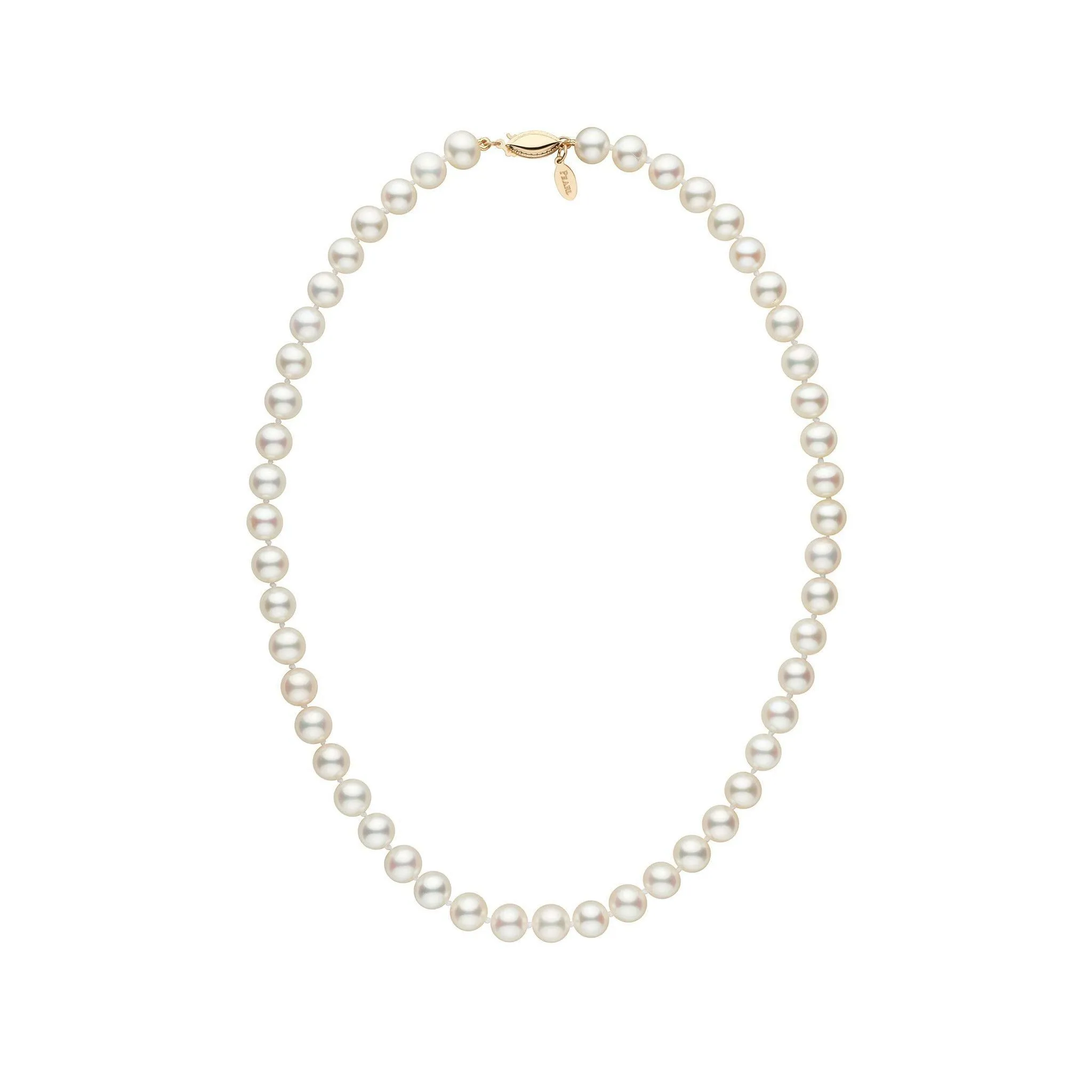 7.5-8.0 mm 16 Inch White Freshadama Freshwater Pearl Necklace