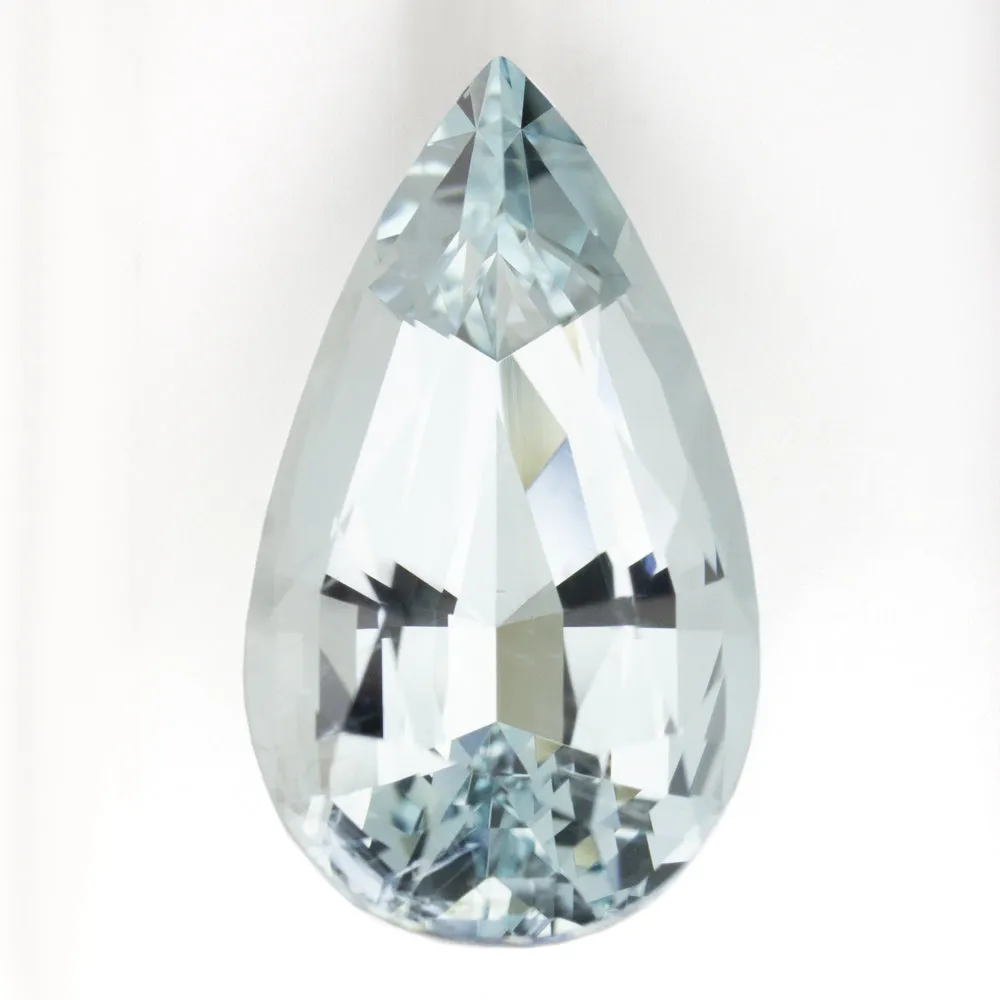 9.19ct PEAR CUT NATURAL AQUAMARINE BLUE TEARDROP SHAPE PENDANT LOOSE GEMSTONE