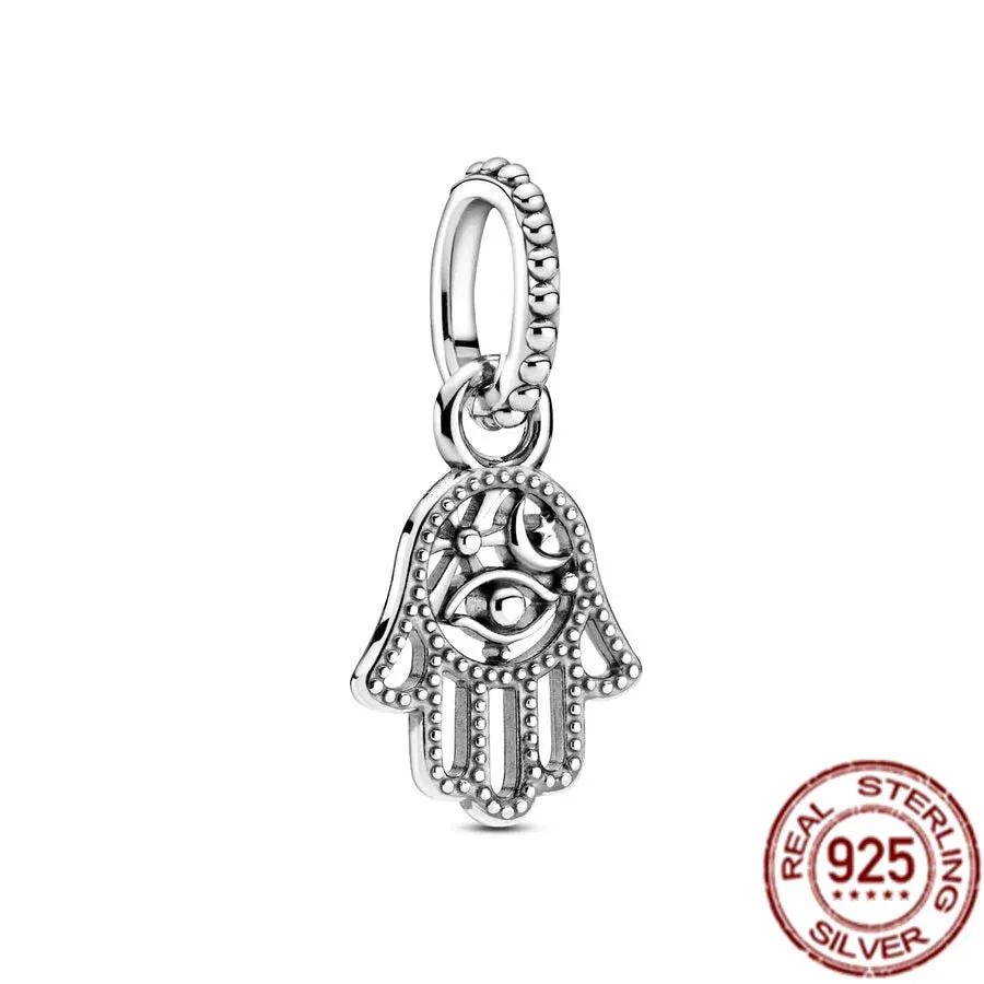 925 Sterling Silver Lnterlocking Hearts And Sail Boat Dangle Charm Beads Fit Original Pandora Bracelet Necklace DIY Jewelry Gift