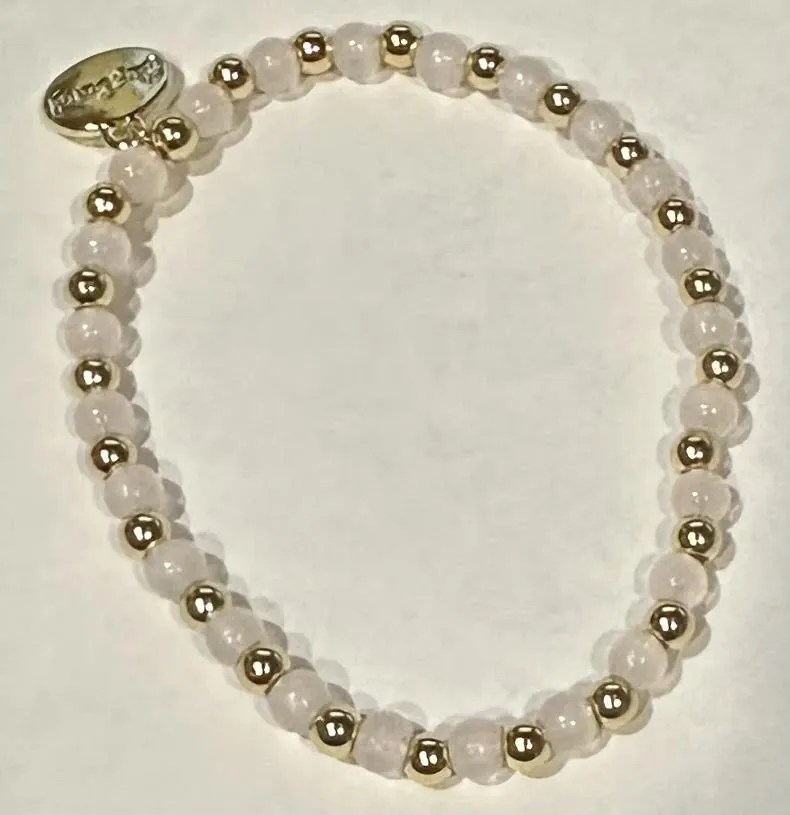 Alex Carol Jewelry Glass Stone and Gold Bead 4MM Braclet - B23831