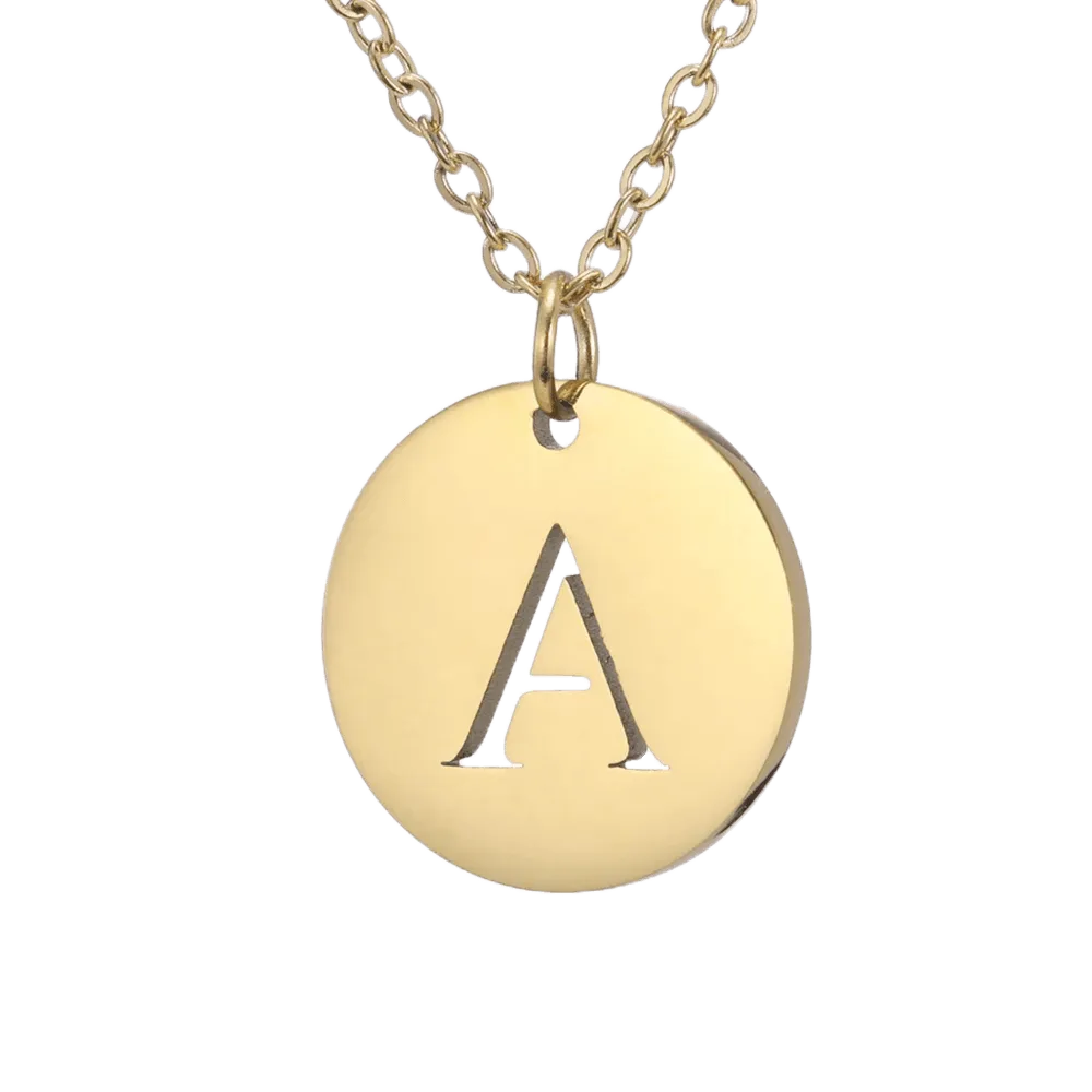 Alphabet Necklace Gold Plated - Letter A