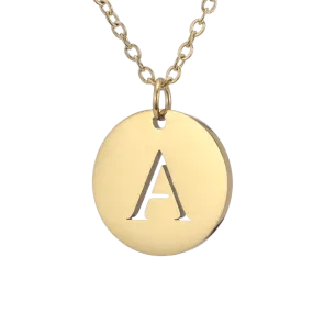 Alphabet Necklace Gold Plated - Letter A