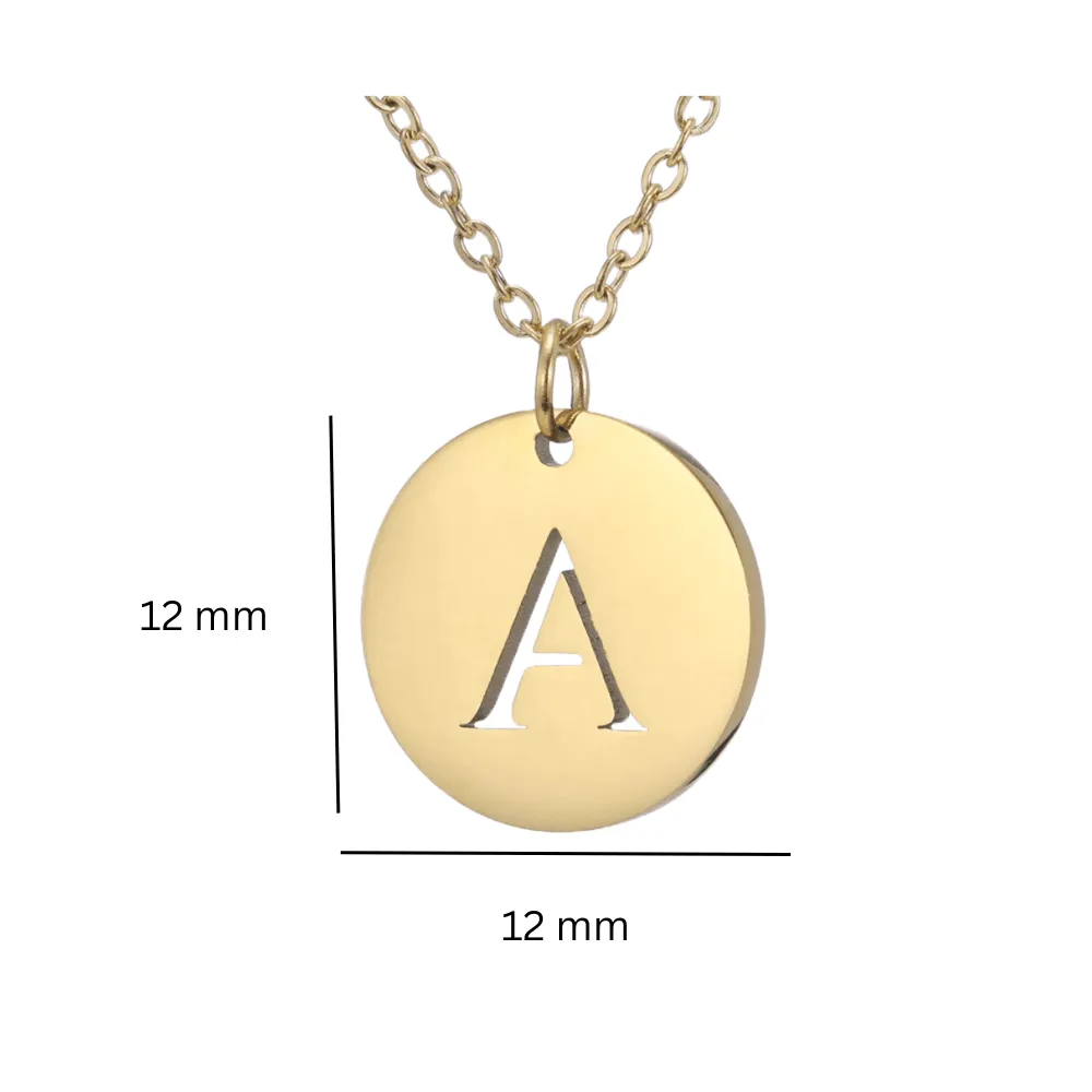 Alphabet Necklace Gold Plated - Letter A