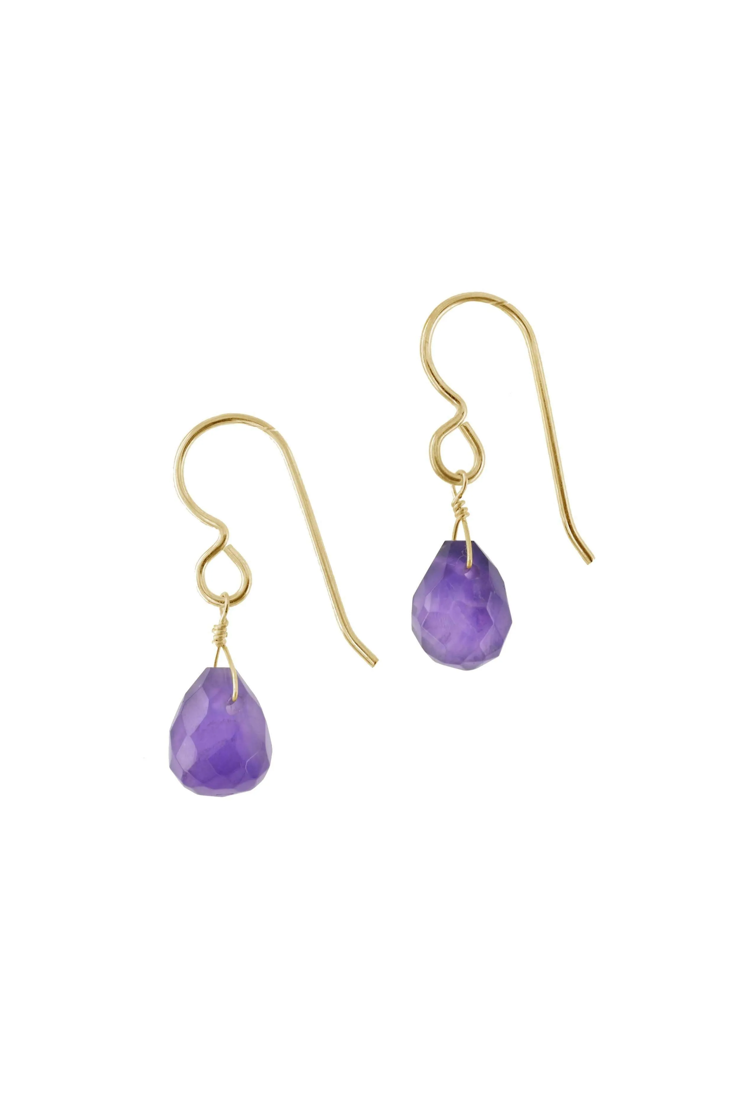 Amethyst Silver/Gold Dangle Earrings, Black Friday Deal