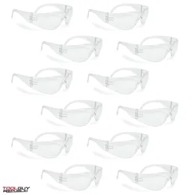 ANTI-FOG Clear Lens Safety Glasses - One Size - ANSI Z87  COMPLIANT (12 Pair)