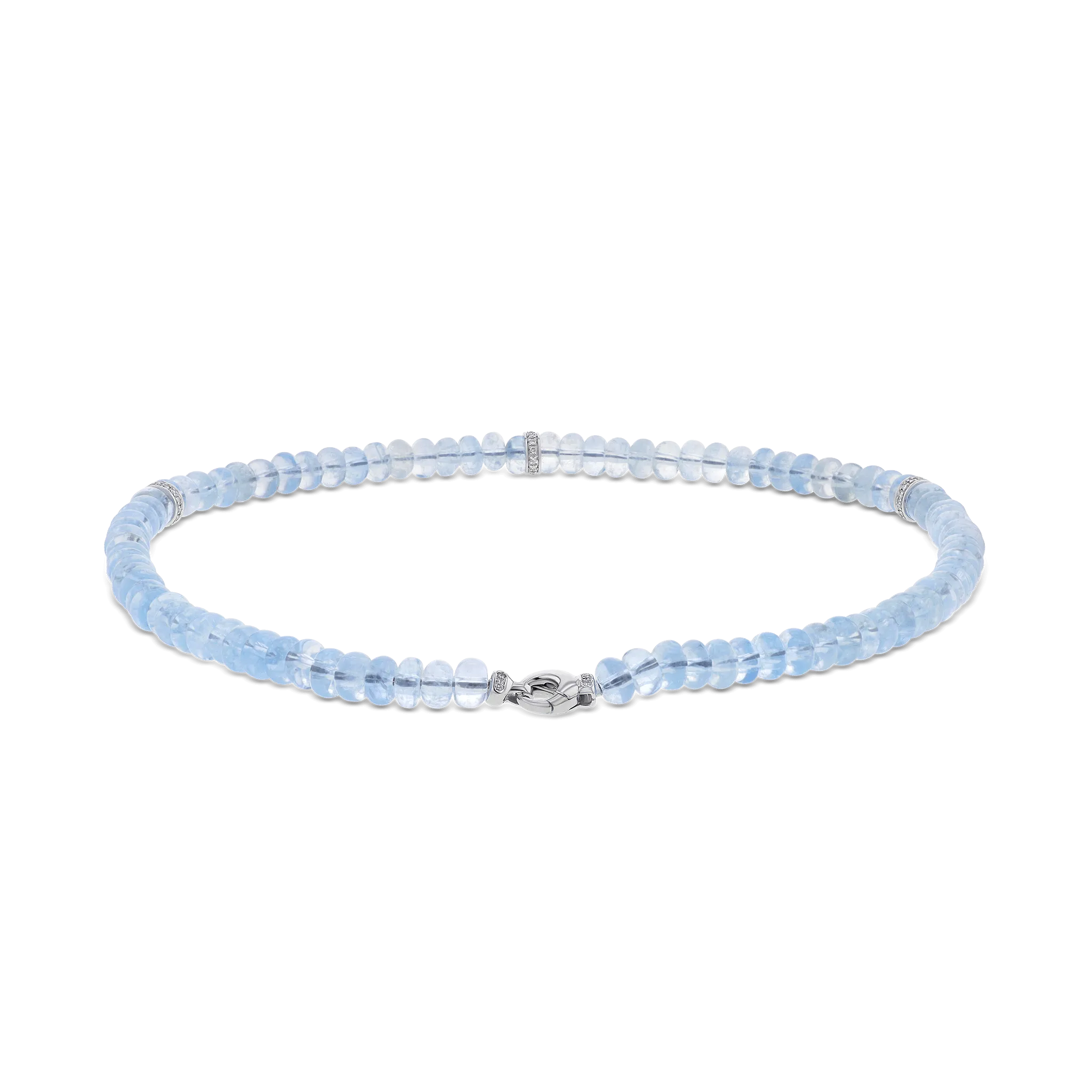 Aquamarine Bead Necklace