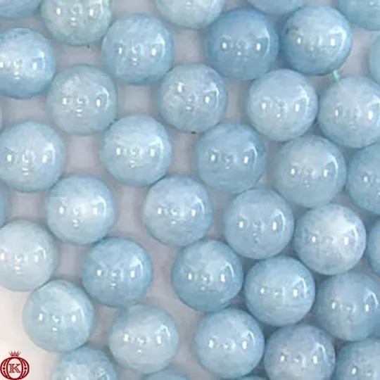 Aquamarine Beads Smooth Round