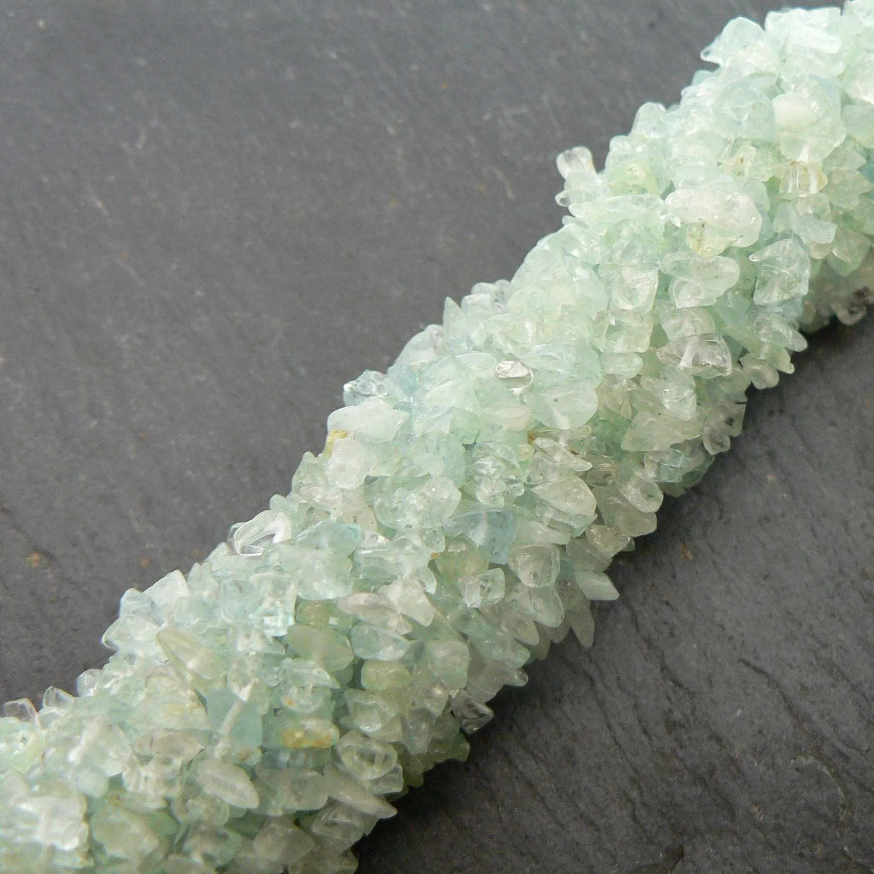 Aquamarine Chip Beads 35" Strand