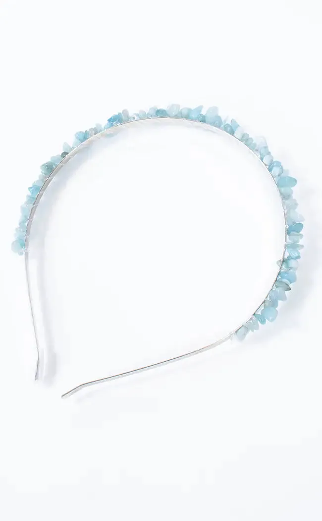 Aquamarine Crystal Headband