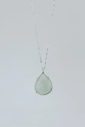 Aquamarine Medium Teardrop Necklace