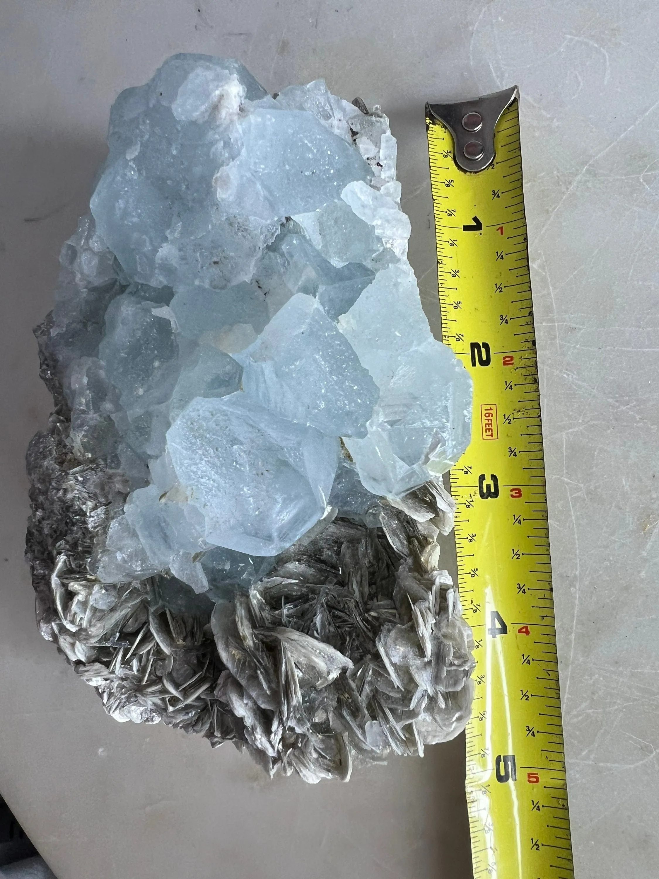 Aquamarine on muscovite 1pound 6oz