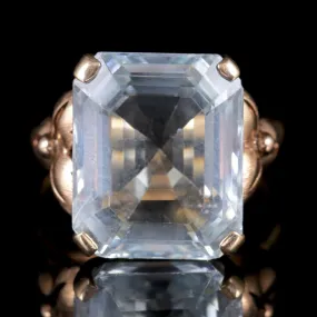 Aquamarine Ring 14Ct Gold 12Ct Aquamarine Circa 1930