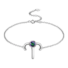 Aries Bracelet Women Girls Jewelry Birthday Gift Mystic Topaz Sterling Silver