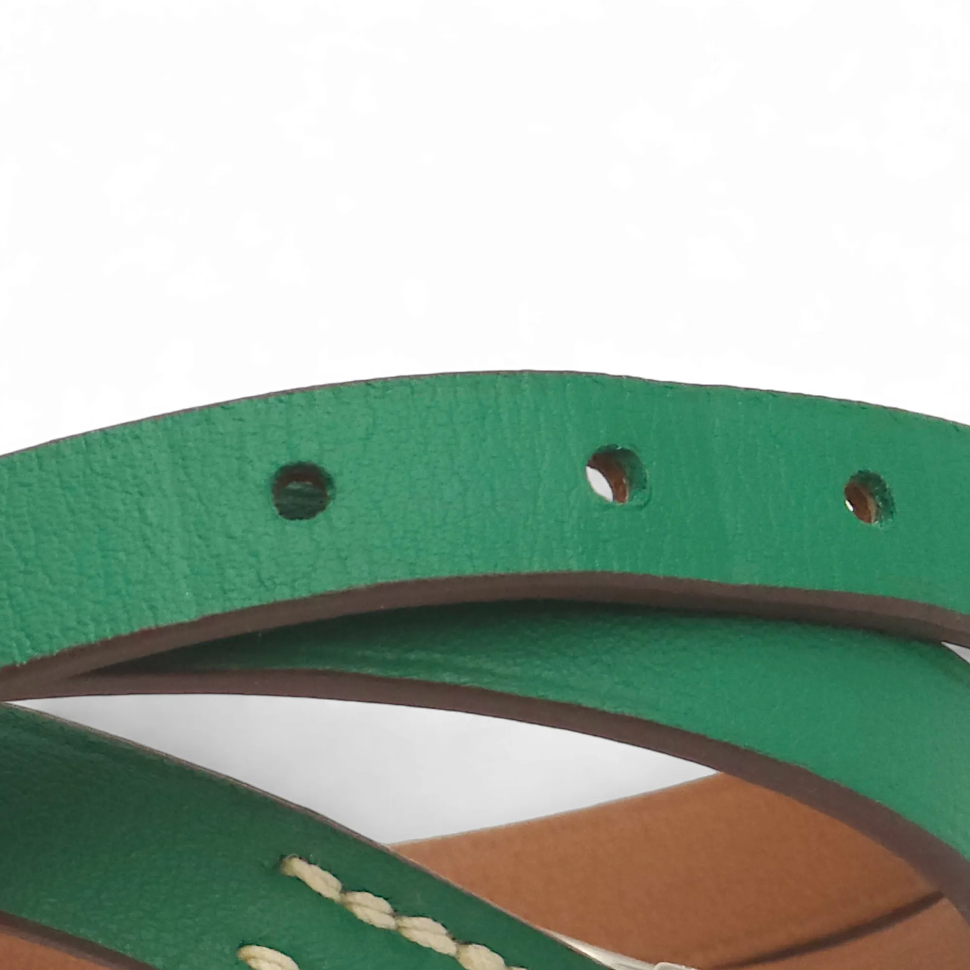 Behapi Double Tour T2 Vert Vertigo Bracelet in Swift, Palladium hardware