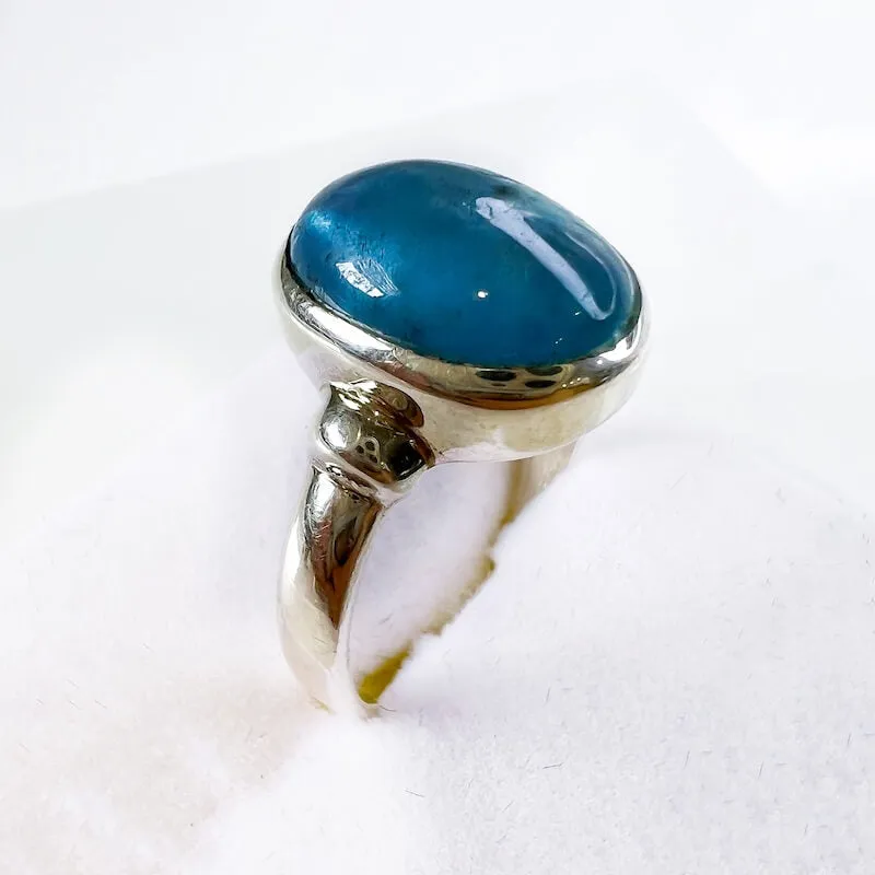 Blue Aquamarine Sterling Silver Ring