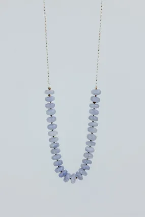 Blue Lace Agate Beaded Necklace