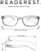 Blue-Light-Blocking-Reading-Glasses-Clear-1-00-Magnification Anti Glare