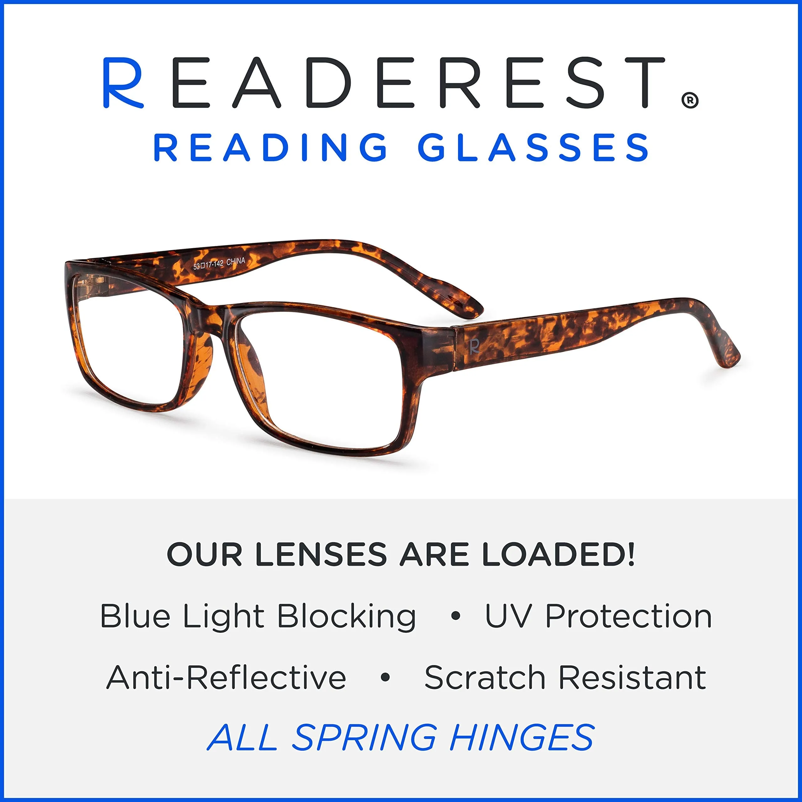 Blue-Light-Blocking-Reading-Glasses-Tortoise-3-75-Magnification Anti Glare