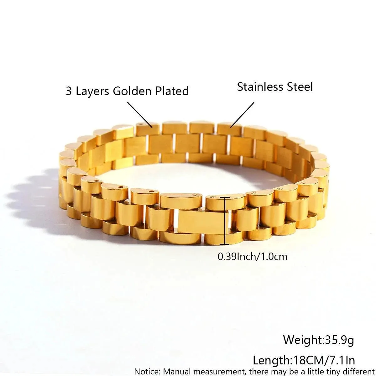 Bracelets Charm Jewelry - Golden Plated - Wide Opening Bangles - Roman Numeral - TSJ22