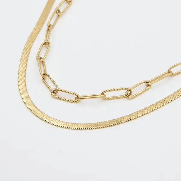 Brenda Grands Middleton Herringbone   Paperclip Choker