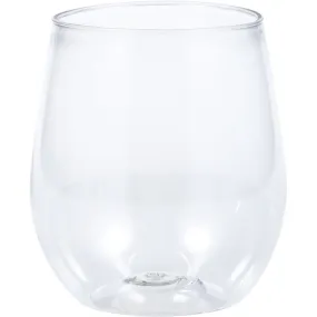 Bulk Clear 14 oz Plastic Stemless Wine Glasses (24 per Case)