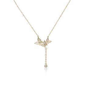 Butterfly Cubic Zirconia  Necklace