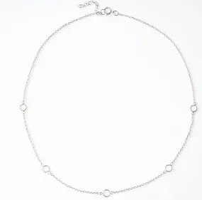 Casual Circles Short .925 Sterling Silver Necklace