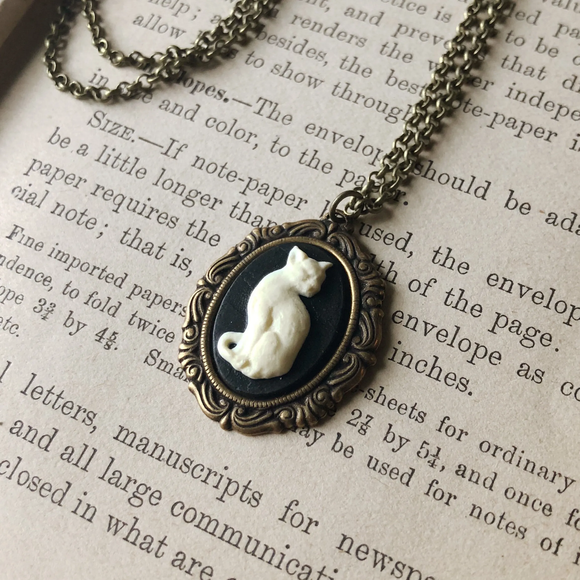 Cat Cameo Necklace