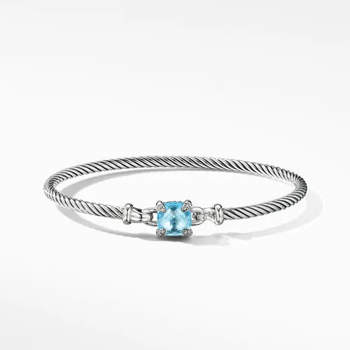 Chatelaine® Bracelet with Blue Topaz and Diamonds