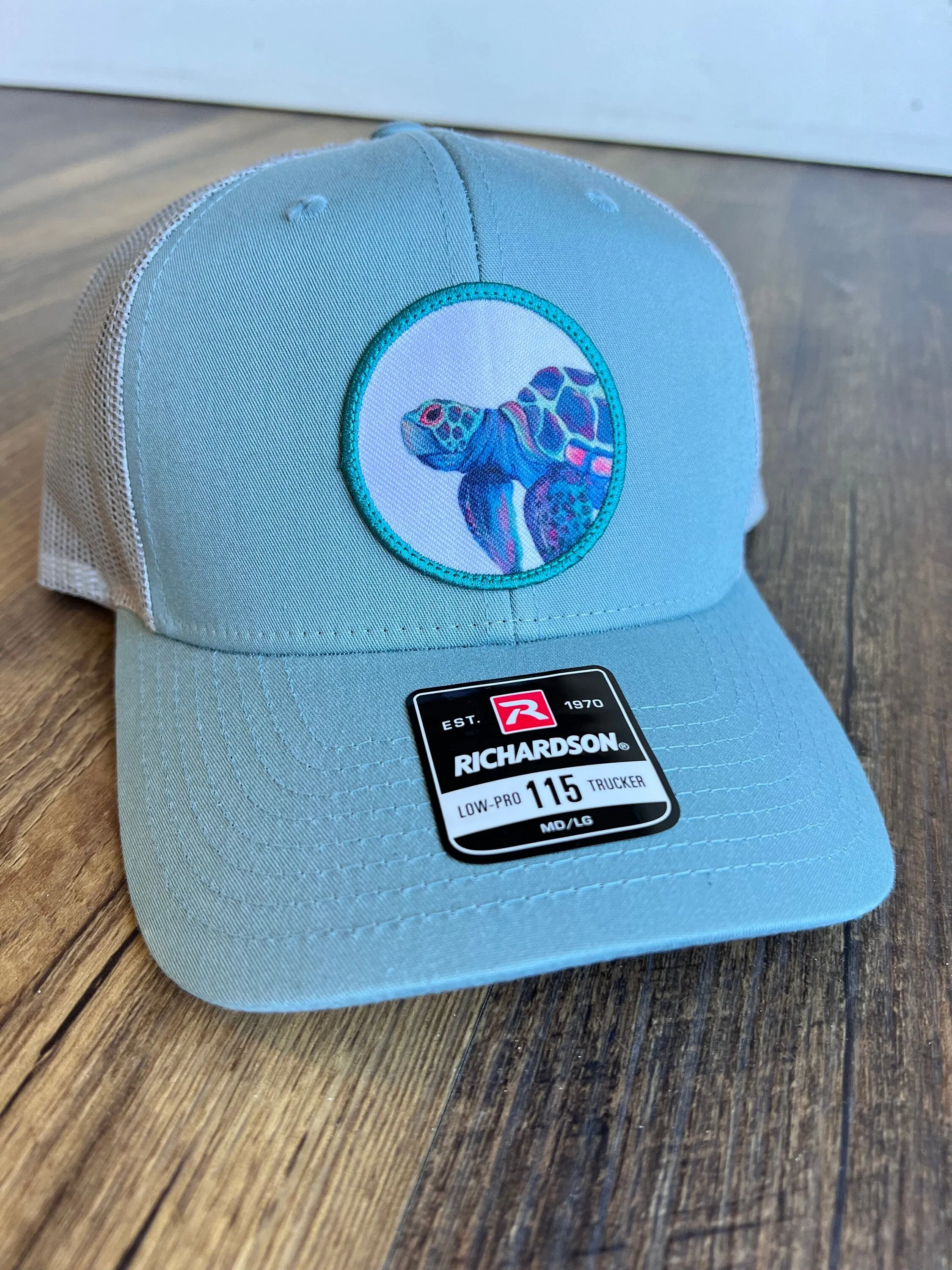 Christmas gift for Mom Hat with Sea Turtle patch hat for beach, Unique gift option for her, coastal enthusiast gift for turtle lover