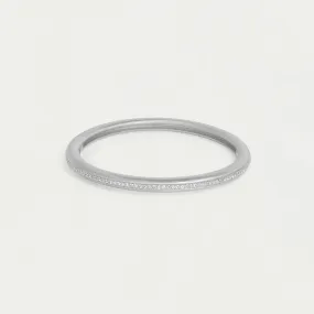 Colette Pave Bangle Bracelet - White Topaz/Silver