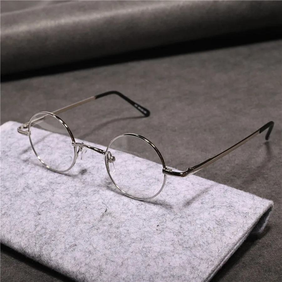 Cubojue Unisex Full Rim Small Round Alloy Presbyopic Reading Glasses 201p