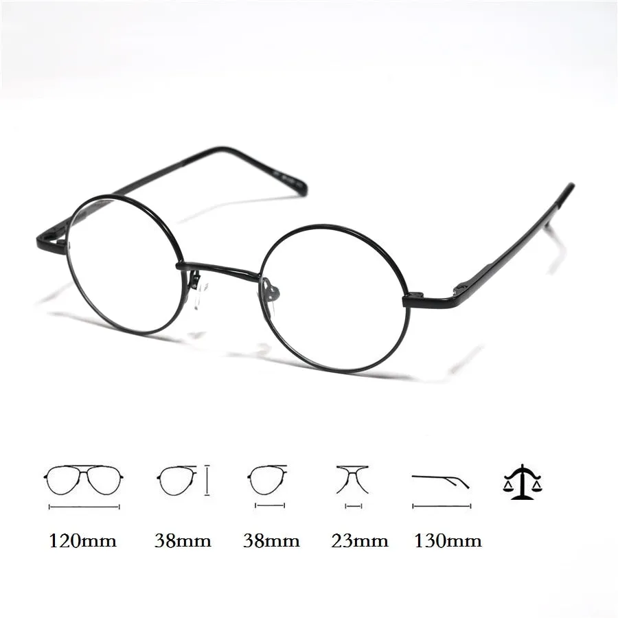 Cubojue Unisex Full Rim Small Round Alloy Presbyopic Reading Glasses 201p