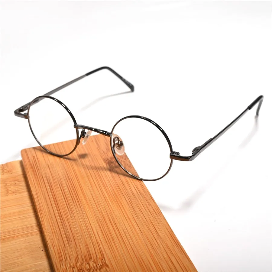 Cubojue Unisex Full Rim Small Round Alloy Presbyopic Reading Glasses 201p