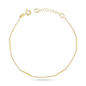 Dainty Bar Station Chain Bracelet