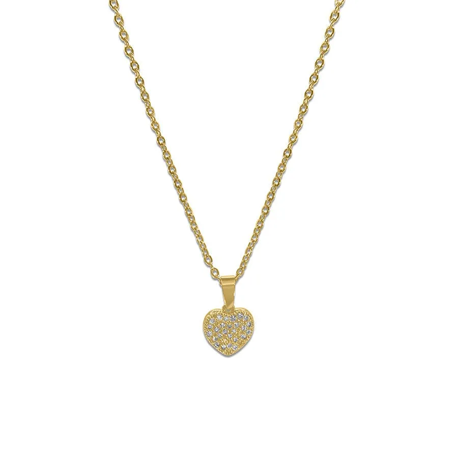 Diamand Heart Gold Necklace