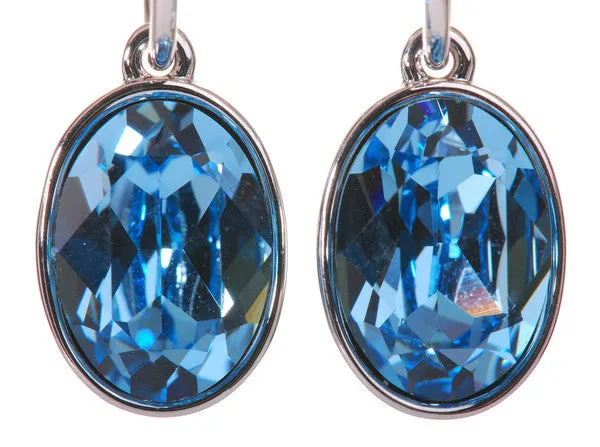 E7178 Aquamarine Swarovski Elements Drop Earrings