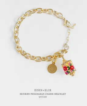 EDEN   ELIE Modern Peranakan gold charm bracelet - yellow