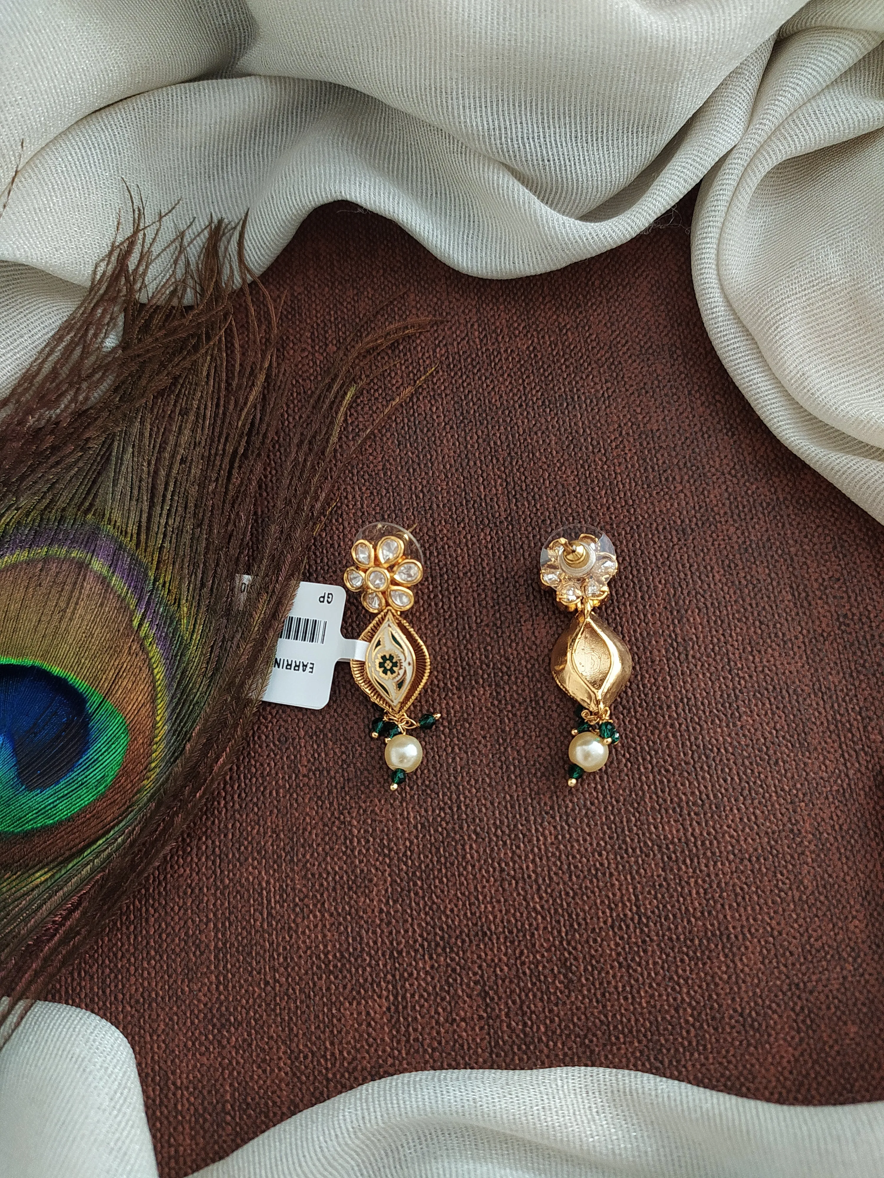 Enchanting Blooms Gold Plated Floral Meenakari Kundan Earrings