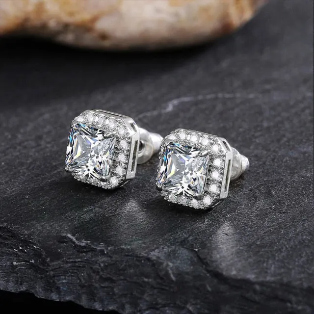 Fashion Jewelry Elegant Green Cubic Zirconia Stud Earrings for Women