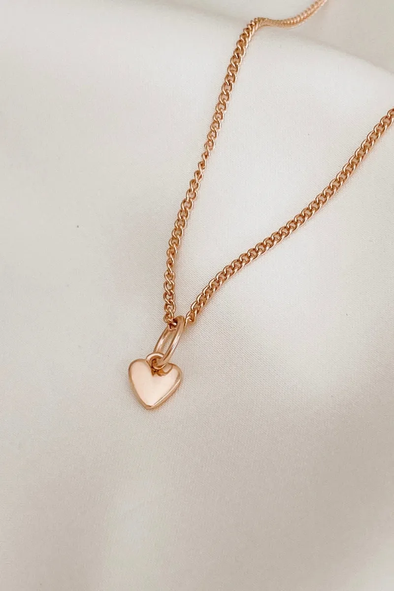 Fine Curb Chain necklace - Rose Gold